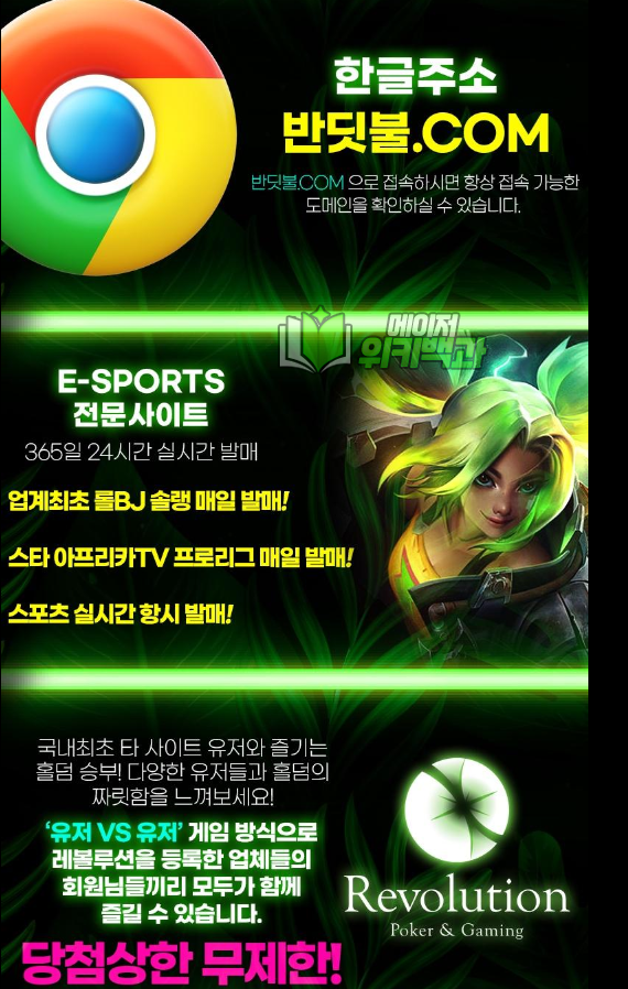 E-SPORTS 전문사이트 반딧불 유저VS유저 홀덤도 가능